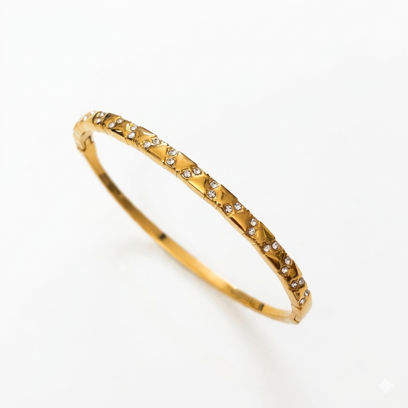 Ms. Grace Bracelet - 18K Gold | Clear