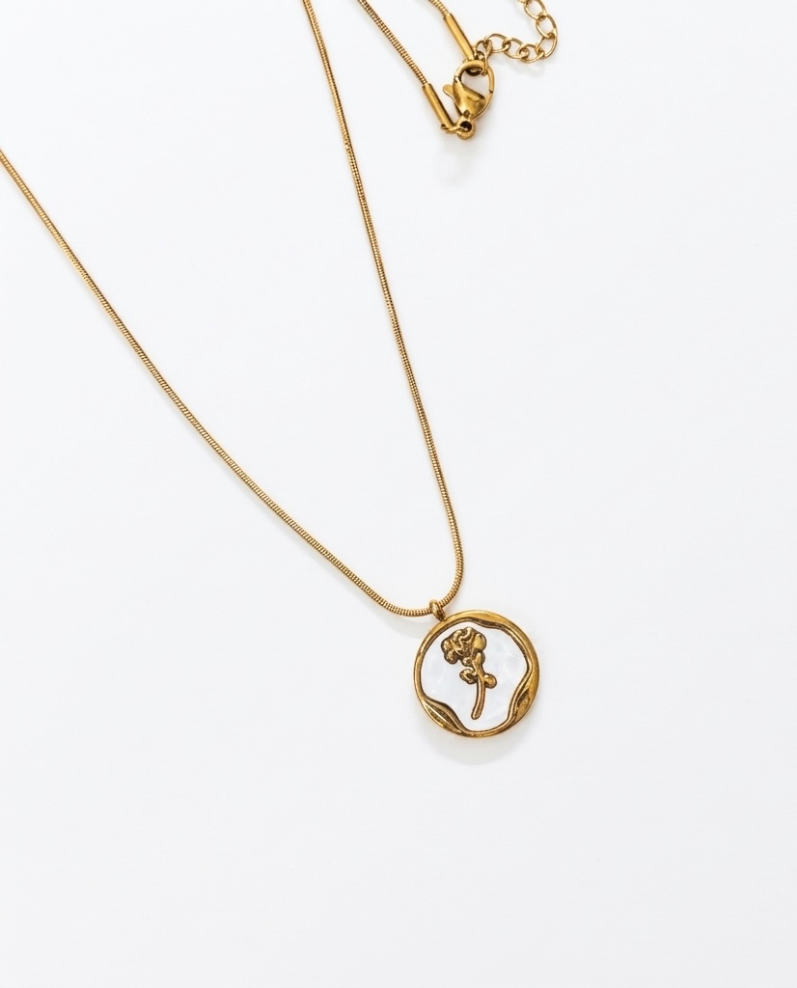 Golden White Rose Chain - Gold