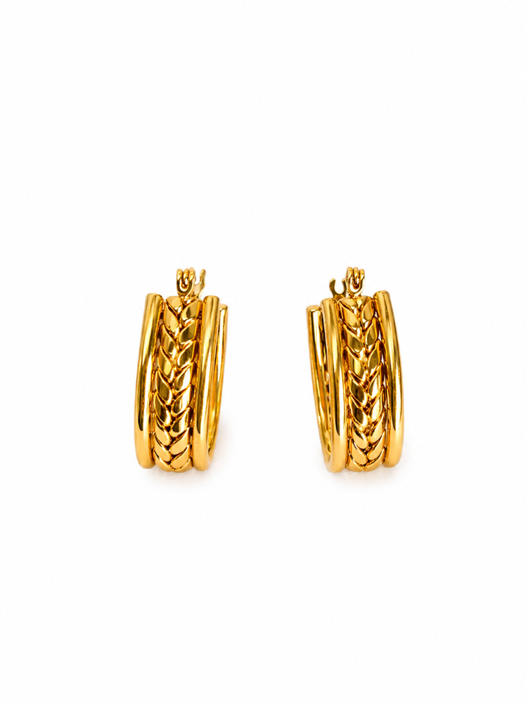 Braided Band Hoop Earrings