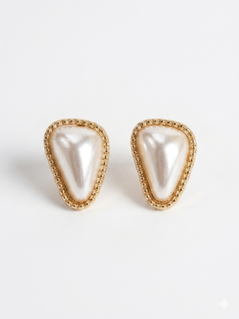 Baroque Pearl Stud Earrings