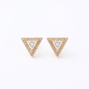 Triangle CZ Stud Earrings