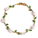Tulip Bracelet  - White & Green
