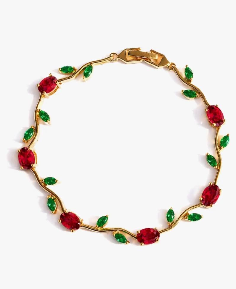 Tulip Bracelet  - Red & Green